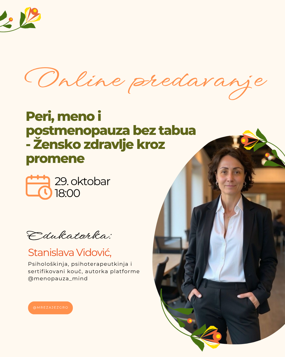 Peri, meno i postmenopauza bez tabua — Žensko zdravlje kroz promene